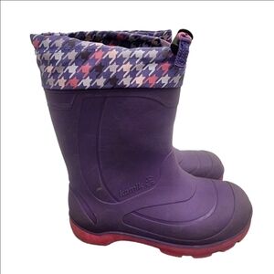 Kamik Purple and Pink Waterproof Lined Winter Boots Girls Size 1